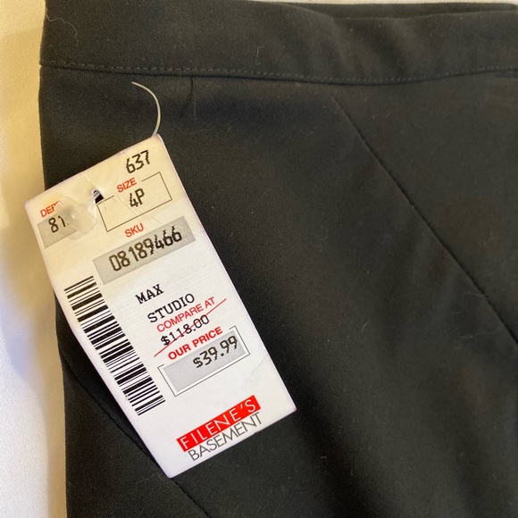 Max Studio Black Vintage lined Skirt Sz 4P - Picture 3 of 7